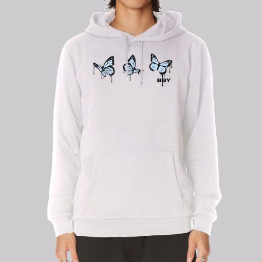 Blue Butterfly Bby Merch Hoodie