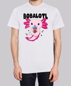 Bobalotl Kawaii Axolotl Drinking Boba Hoodie 3