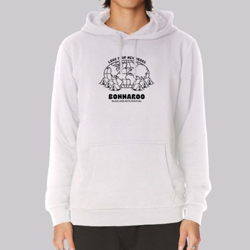 Bonnaroo Merch Love Your Neighbors Camp Hoodie Bonnaroo Merch Love Your Neighbors Camp Hoodie