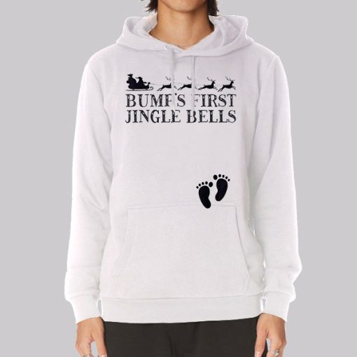 Bump First Juggle Bells Christmas Pregnancy Hoodie