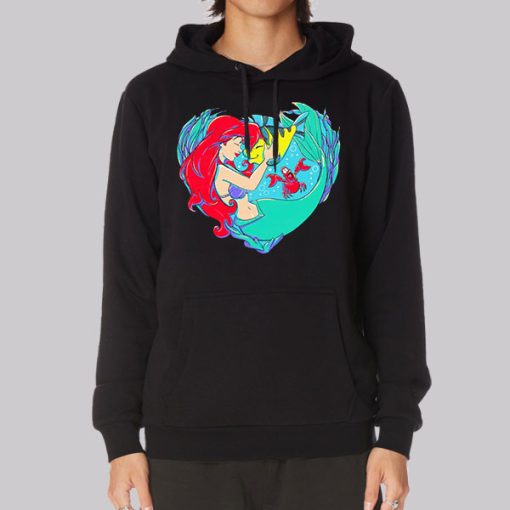 Cartoon Ariel Flounder Little Mermaid Hoodie