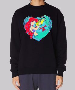 Cartoon Ariel Flounder Little Mermaid Hoodie