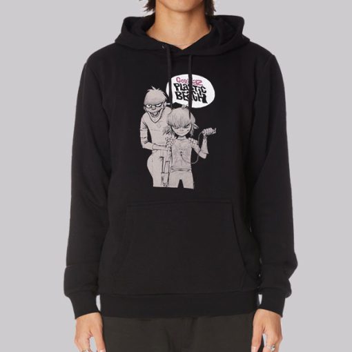 Cartoon Gorillaz Plastic Beach Hoodie