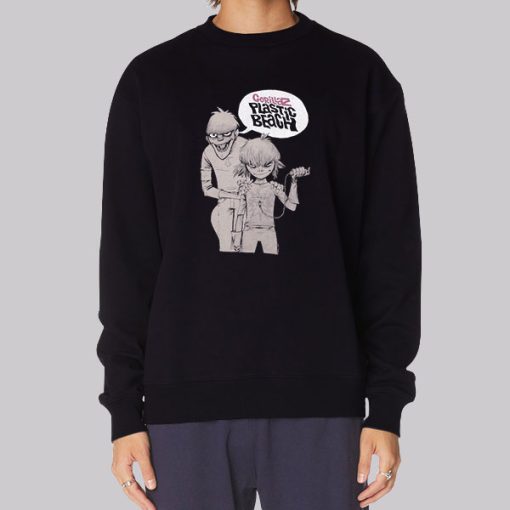 Cartoon Gorillaz Plastic Beach Hoodie