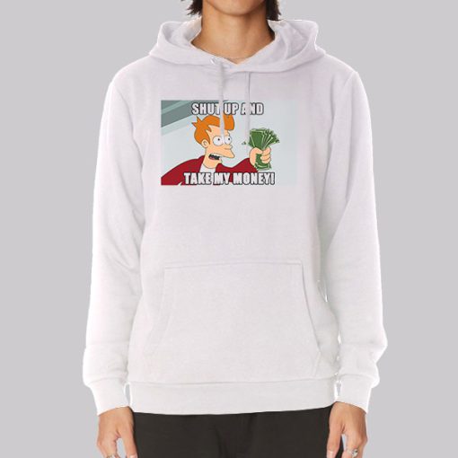 Cartoon Holding Money Meme Hoodie