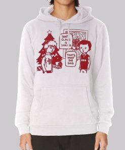 Cartoon Santa Claus Is Coming Hoodie Cartoon Santa Claus Is Coming Hoodie