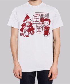 Cartoon Santa Claus Is Coming Hoodie