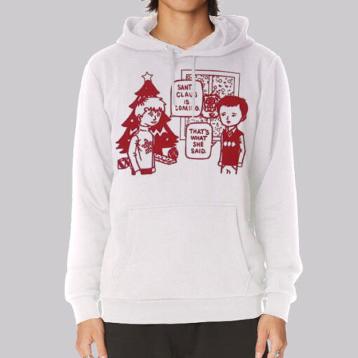 Cartoon Santa Claus Is Coming Hoodie Cartoon Santa Claus Is Coming Hoodie