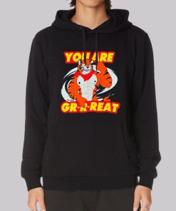 Cartoon Tiger You Are Great Hoodie Cartoon Tiger You Are Great Hoodie