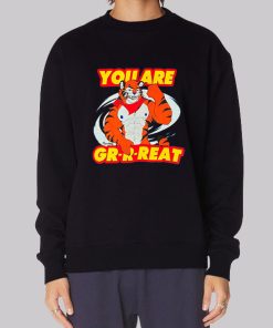 Cartoon Tiger You Are Great Hoodie
