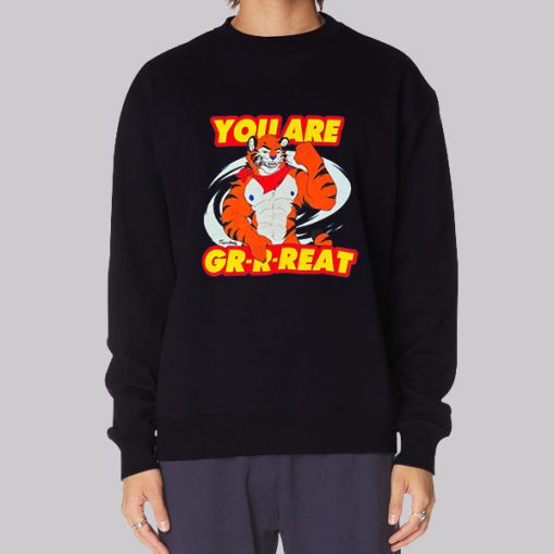 Cartoon Tiger You Are Great Hoodie