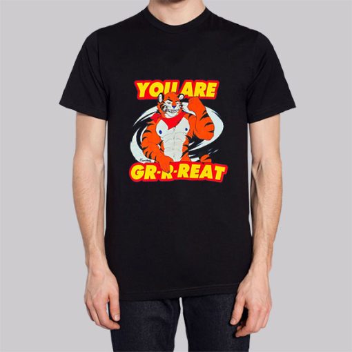 Cartoon Tiger You Are Great Hoodie