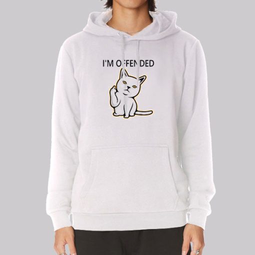 Cat Fuck Finger Im Offended Hoodie