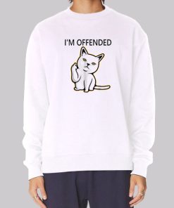 Cat Fuck Finger Im Offended Hoodie