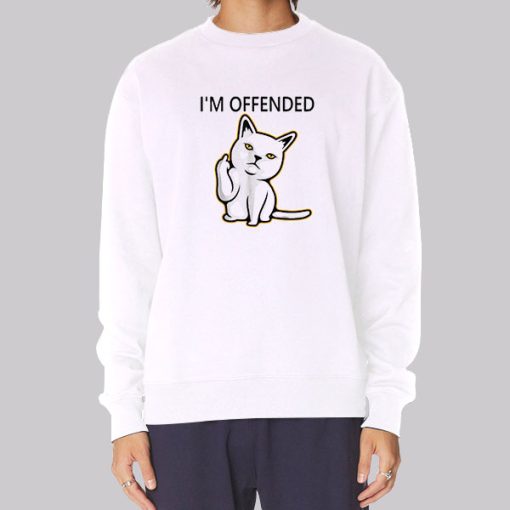 Cat Fuck Finger Im Offended Hoodie