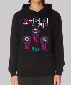 Chibi Soldiers 456 Hangul Squid Game Hoodie Chibi Soldiers 456 Hangul Squid Game Hoodie