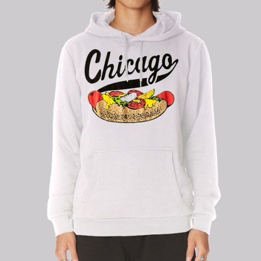 Chicago Style Vintage Hot Dog Hoodie