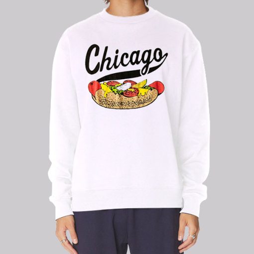 Chicago Style Vintage Hot Dog Hoodie