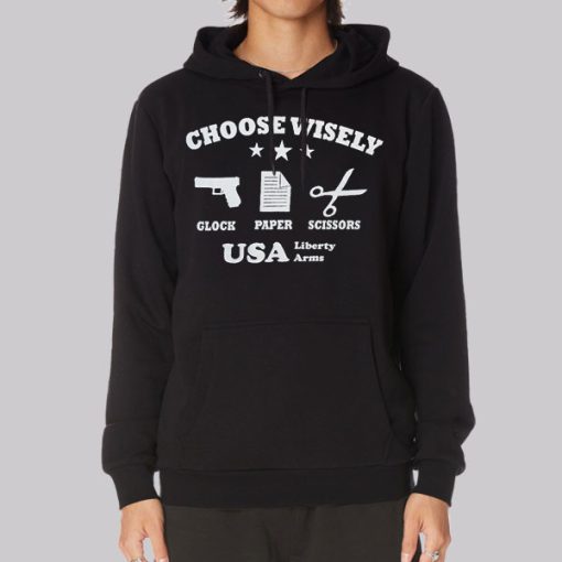 Choose Wisely Glock Paper Scissors Hoodie