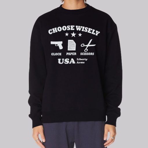 Choose Wisely Glock Paper Scissors Hoodie