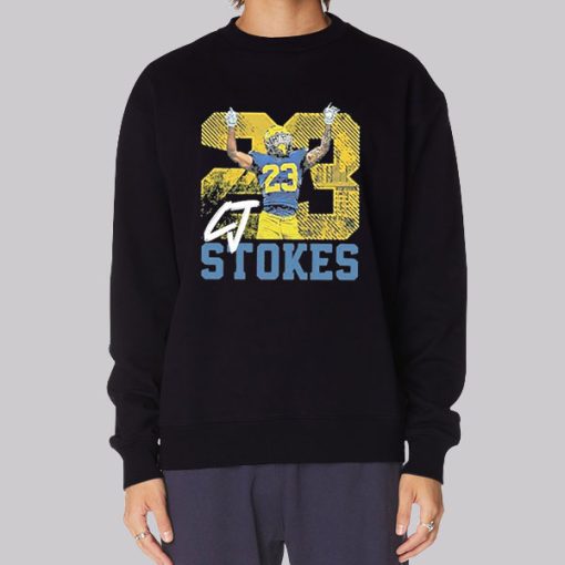 Cj Stokes 23 Michigan Vintage Hoodie