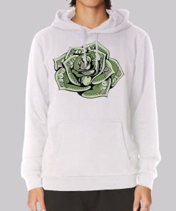 Classic Design 100 Dollar Bill Rose Hoodie Classic Design 100 Dollar Bill Rose Hoodie