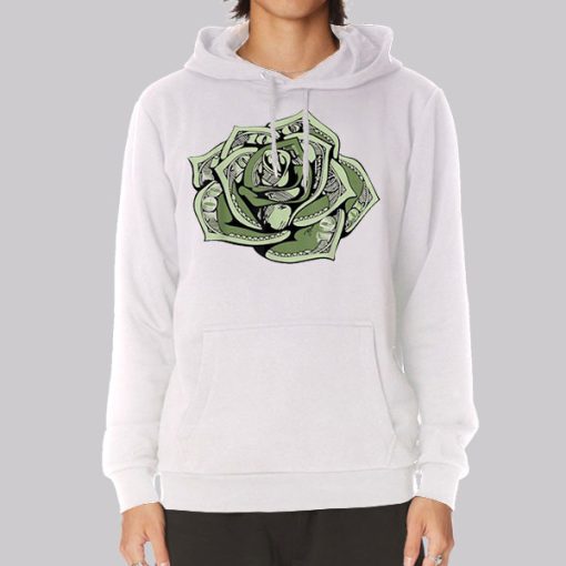 Classic Design 100 Dollar Bill Rose Hoodie