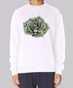 Classic Design 100 Dollar Bill Rose Hoodie