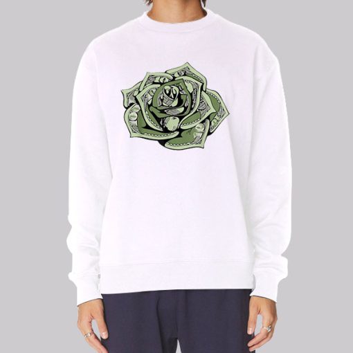 Classic Design 100 Dollar Bill Rose Hoodie