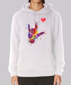 Colorful Sign Love China in Asl Hoodie Colorful Sign Love China in Asl Hoodie
