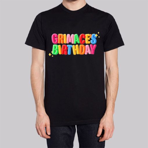 Colorful Writing Grimace Birthday Hoodie