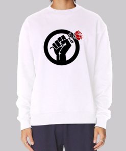 Communism Fist Red Rose Hoodie