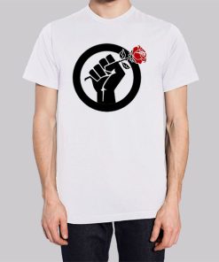 Communism Fist Red Rose Hoodie 2 Communism Fist Red Rose Hoodie 3