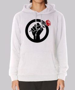 Communism Fist Red Rose Hoodie 3 Communism Fist Red Rose Hoodie 4
