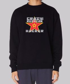 Crazy Russian Hacker Merch Double Stars Hoodie