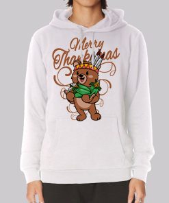 Cute Bear Happy Merry Thanksmas Hoodie Cute Bear Happy Merry Thanksmas Hoodie