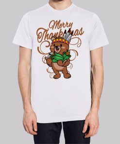 Cute Bear Happy Merry Thanksmas Hoodie 2 Cute Bear Happy Merry Thanksmas Hoodie 3