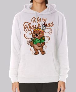 Cute Bear Happy Merry Thanksmas Hoodie 3 Cute Bear Happy Merry Thanksmas Hoodie 4