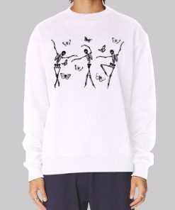 Cute Dancing Skeleton Butterfly Hoodie