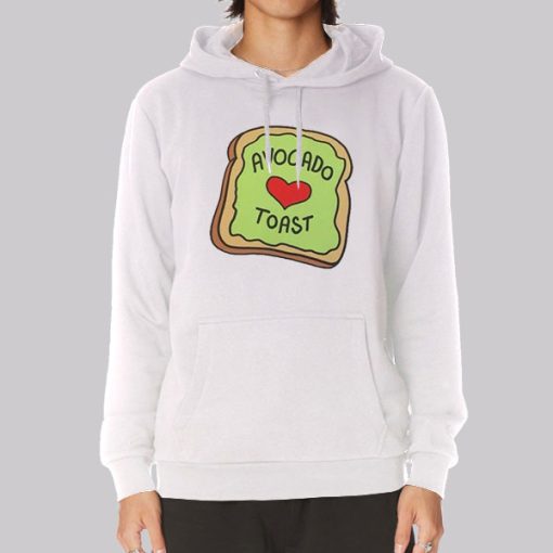 Cute Graphic Toast Avocado Hoodie