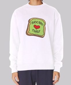 Cute Graphic Toast Avocado Hoodie