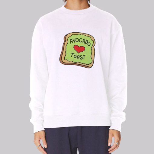 Cute Graphic Toast Avocado Hoodie