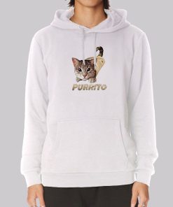 Cute Kitten Burrito Food Purrito Hoodie 1