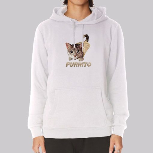 Cute Kitten Burrito Food Purrito Hoodie