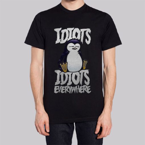 Cute Penguin Idiots Everywhere Hoodie