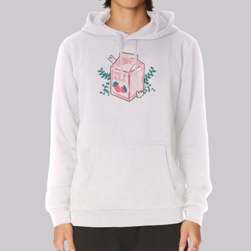 Cute Strawberry Milk Carton Hoodie Cute Strawberry Milk Carton Hoodie