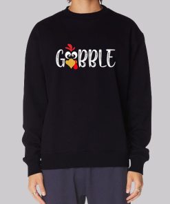 Cute Turkey Face Graphic Gobble Hoodie