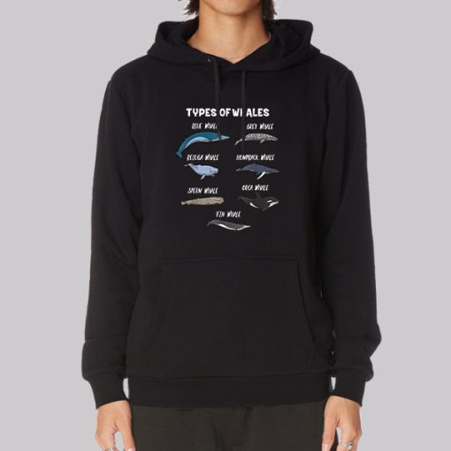 Cute Types of Whales Hoodie