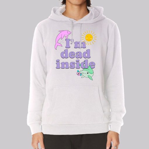 Dead Inside Meme Dolphin Hoodie