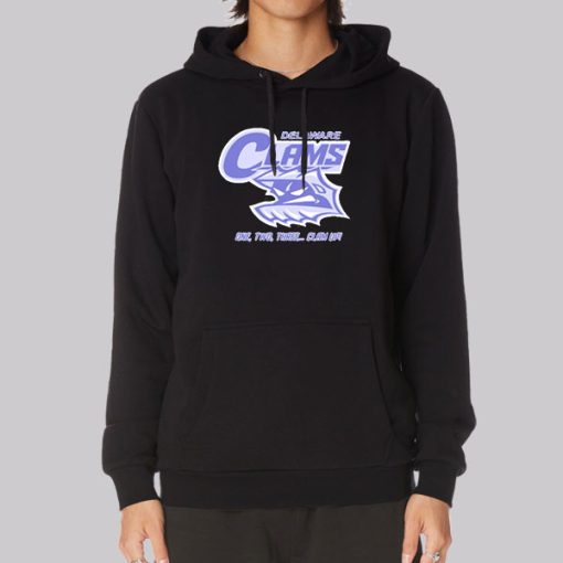 Delaware Clams Clam up Logo Hoodie